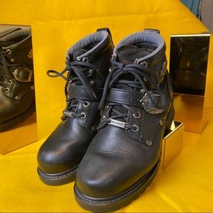 Women’s Harley Davidson black leather boots size 7, heavy duty work boots
